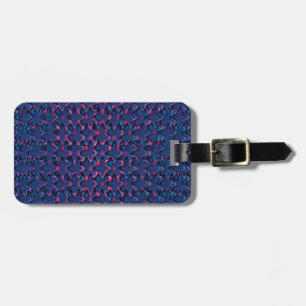 Retroblau und rosa Muster Gepäckanhänger