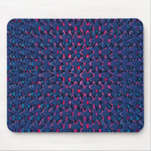 Retroblau und rosa Muster Mousepad