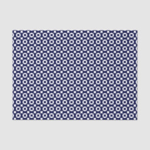Retroblaue ineinandergreifende Kreise geometrische Seidenpapier