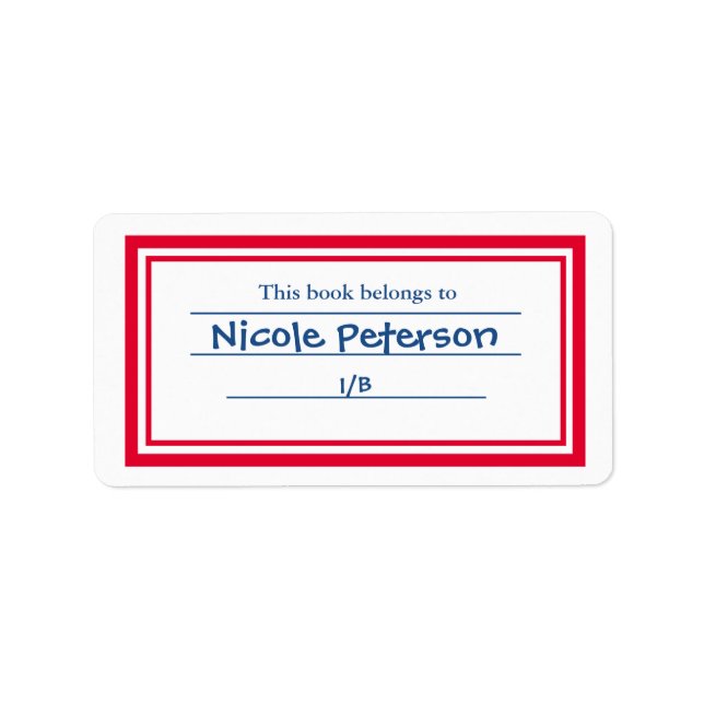 Retrobuchlehre Adressaufkleber (Vorne)