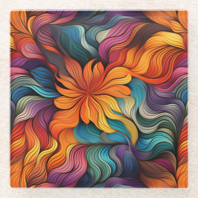 Retrodelikatglas-Untersetzer Glasuntersetzer (Vorderseite)