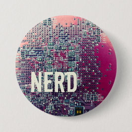Retrodesign der roten Platine für Nerd Button