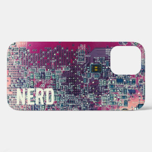 Retrodesign der roten Platine für Nerd Case-Mate iPhone Hülle