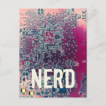 Retrodesign der roten Platine für Nerd