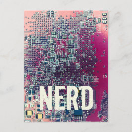 Retrodesign der roten Platine für Nerd Feiertagspostkarte