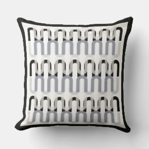 Retrodesign des monochromatischen Deko Kissen