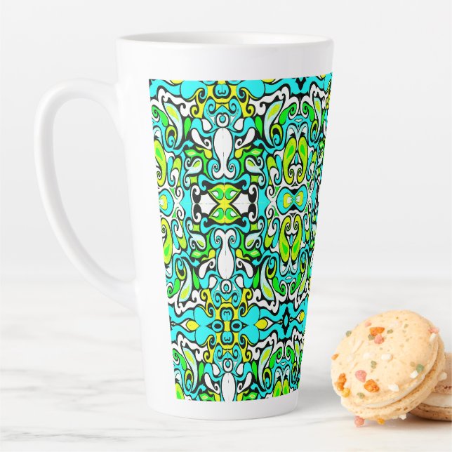 Retrodrehdoodle 60er 70er Vintager Stil Milchtasse (Beispiel)