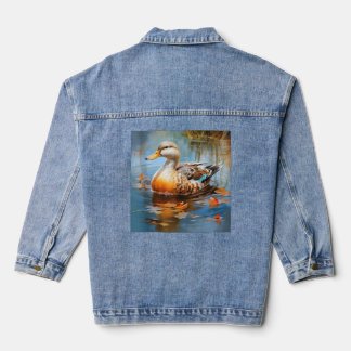 Retroente Pintail Duck Niedlich Duck Duck Wasserfa Jeansjacke