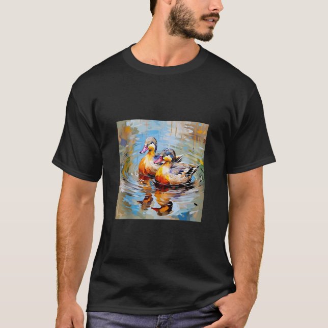 Retroente Pintail Duck Niedlich Duck Duck Wasserfa T-Shirt (Vorderseite)