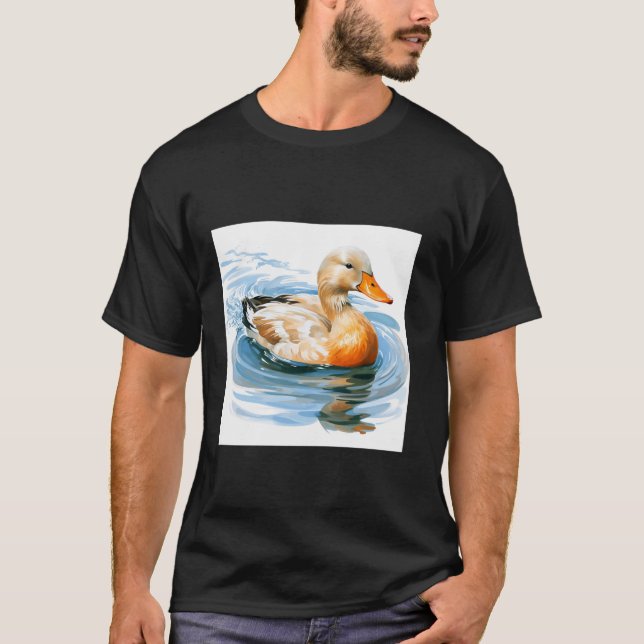 Retroente Pintail Duck Niedlich Duck Duck Wasserfa T-Shirt (Vorderseite)