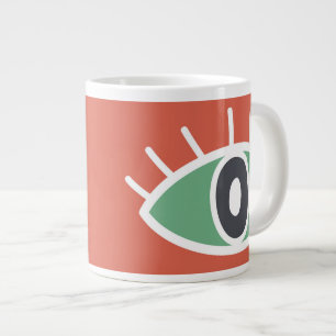 Retrofarben abstraktes künstlerisches Auge Jumbo-Tasse