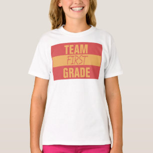 Retrofarben Streifen der ersten Stufe des Teams T-Shirt