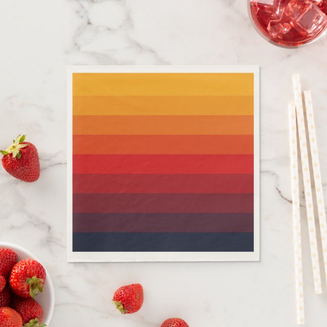Retrofarbener Regenbogen Serviette (Beispiel)
