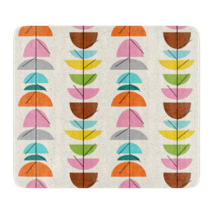 Retrofarbenfrohe Nestschneider Schneidebrett