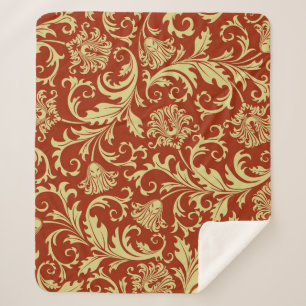 Retrofloralen: Vintager Musterhintergrund. Sherpadecke