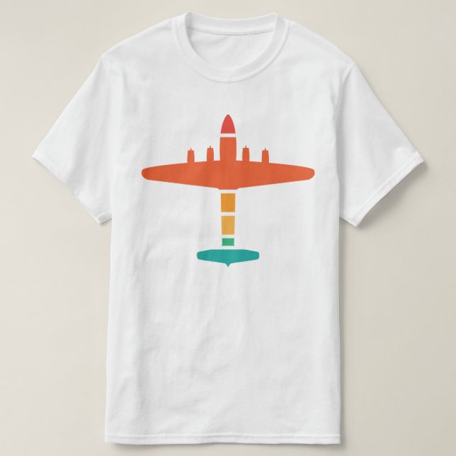 Retroflugzeug T-Shirt (Design vorne)