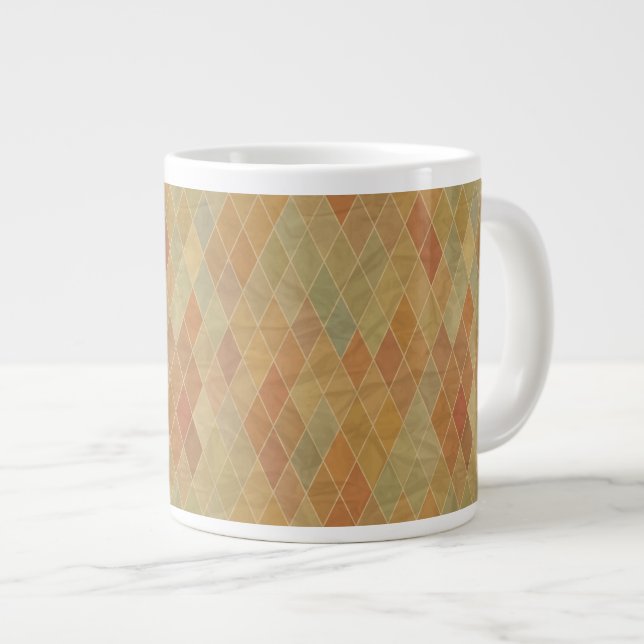 retrogeometrisches Muster 2 Jumbo-Tasse (Vorderseite Rechts)