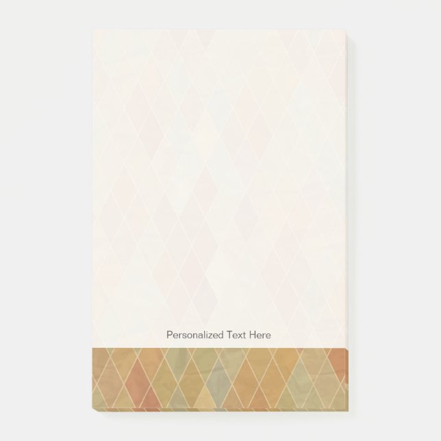 retrogeometrisches Muster 2 Post-it Klebezettel (Vorderseite)