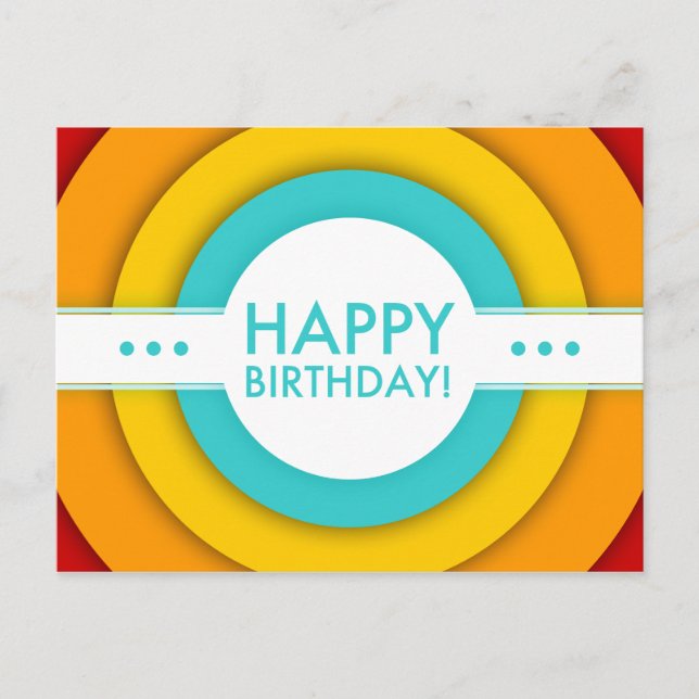 Retroglückstag Postkarte (Vorderseite)