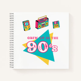 Retrografik "Aufgewachsen in den 90er Jahren" Notizbuch