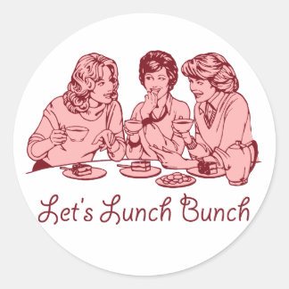Retrografik des "Lunch Bunch 50" des lassend Runder Aufkleber