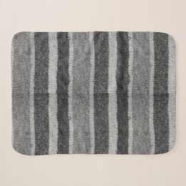 Retrohandgestrickte schwarz-weiße Streifen Sherpadecke