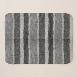 Retrohandgestrickte schwarz-weiße Streifen Sherpadecke