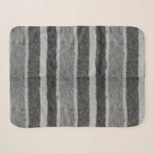 Retrohandgestrickte schwarz-weiße Streifen Sherpadecke