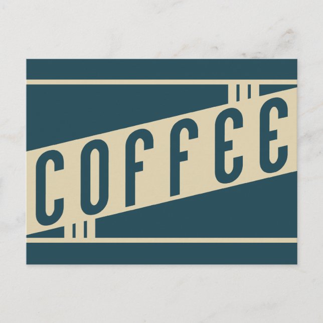 Retrokaffee Postkarte (Vorderseite)
