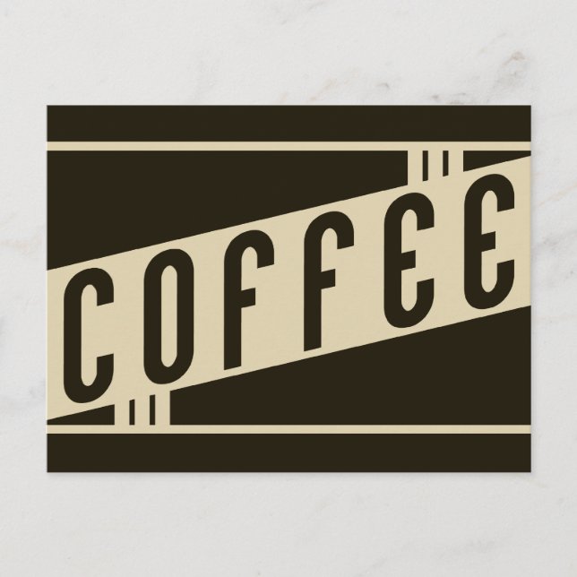 Retrokaffee Postkarte (Vorderseite)