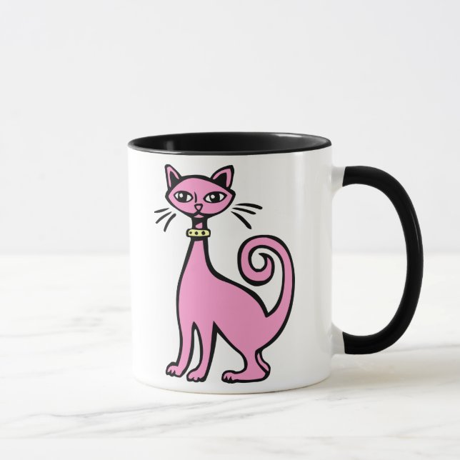 Retrokatze - Maßgeschneiderte Tasse (Rechts)