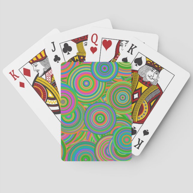 Retrokreise Spielkarten (Rückseite)