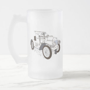 Retromaschine Mattglas Bierglas
