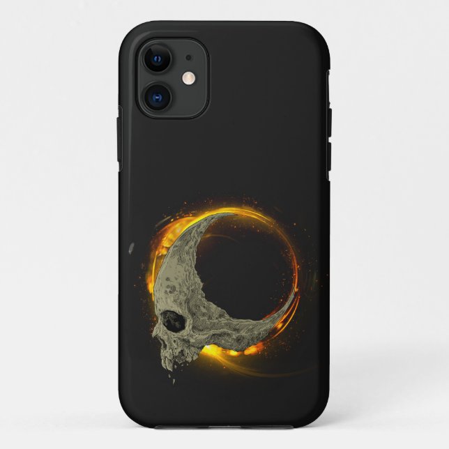 Retromond Toter Brennschädel im Feuer Case-Mate iPhone Hülle (Rückseite)