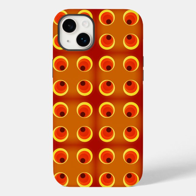 Retroorange 1970 Case-Mate iPhone 14 plus hülle (Rückseite)