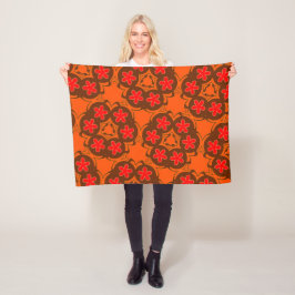 Retroorange 1970 fleecedecke