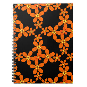 Retroorange 1970 notizblock