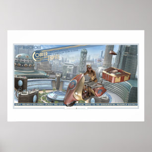 Retropolis Kurierdienst-Plakat (30x20") Poster