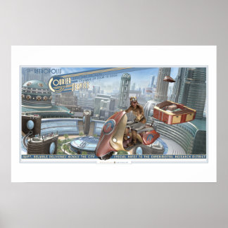 Retropolis-Kurierdienstplakat (76x51cm) Poster