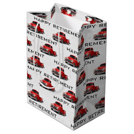 Retroreto Red Truck Medium Geschenktasche Mittlere Geschenktüte