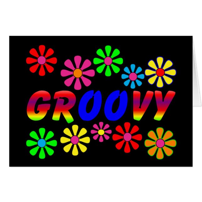 Rétros cadeaux de flower power des années 70 super (Devant horizontal)