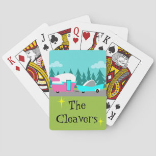 Rétros cartes de jeu de campeur/remorque et de