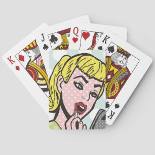 Rétros cartes de jeu de Cutie de bande dessinée