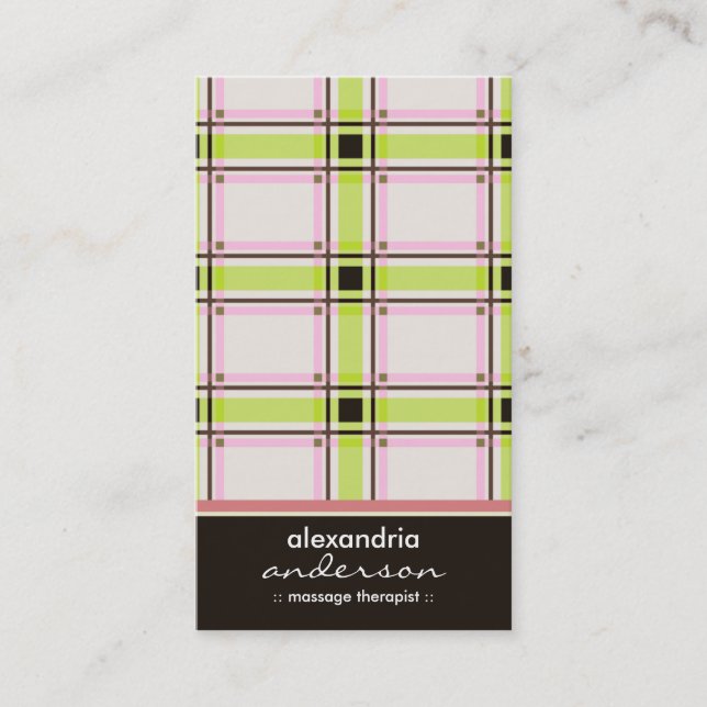 Rétros cartes de visite de très bon goût de plaid (Devant)