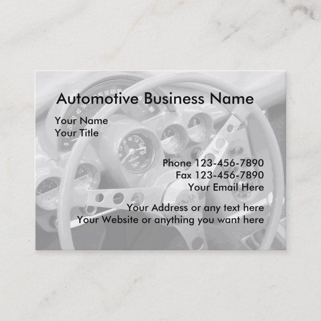 Rétros cartes de visite des véhicules à moteur (Devant)