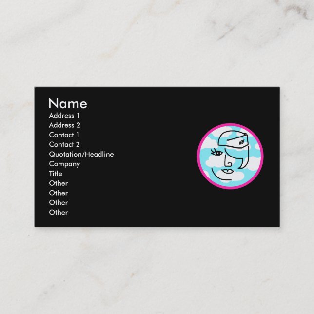 Rétros cartes de visite d'hôtesse (Devant)