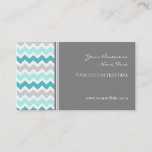 Rétros cartes de visite gris turquoises de Chevron