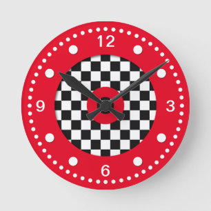 Rétros contrôles de couleurs et horloge murale