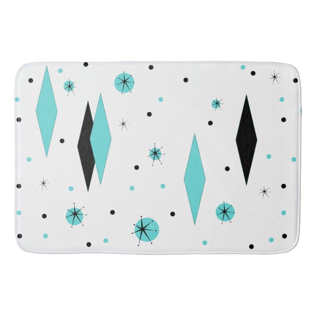 Rétros diamants de turquoise et tapis de bain de (Devant)
