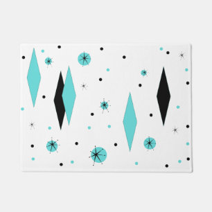 Rétros diamants de turquoise et tapis de porte de